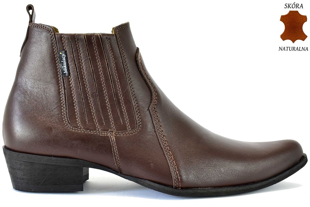 Kowbojki Skórzane Wysokie na chopera rozmiary od 39 do 45