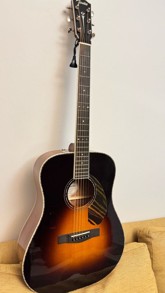 Guitarra Acústica Fender PD-220E Dreadnought All Mahogany Aged Cognac