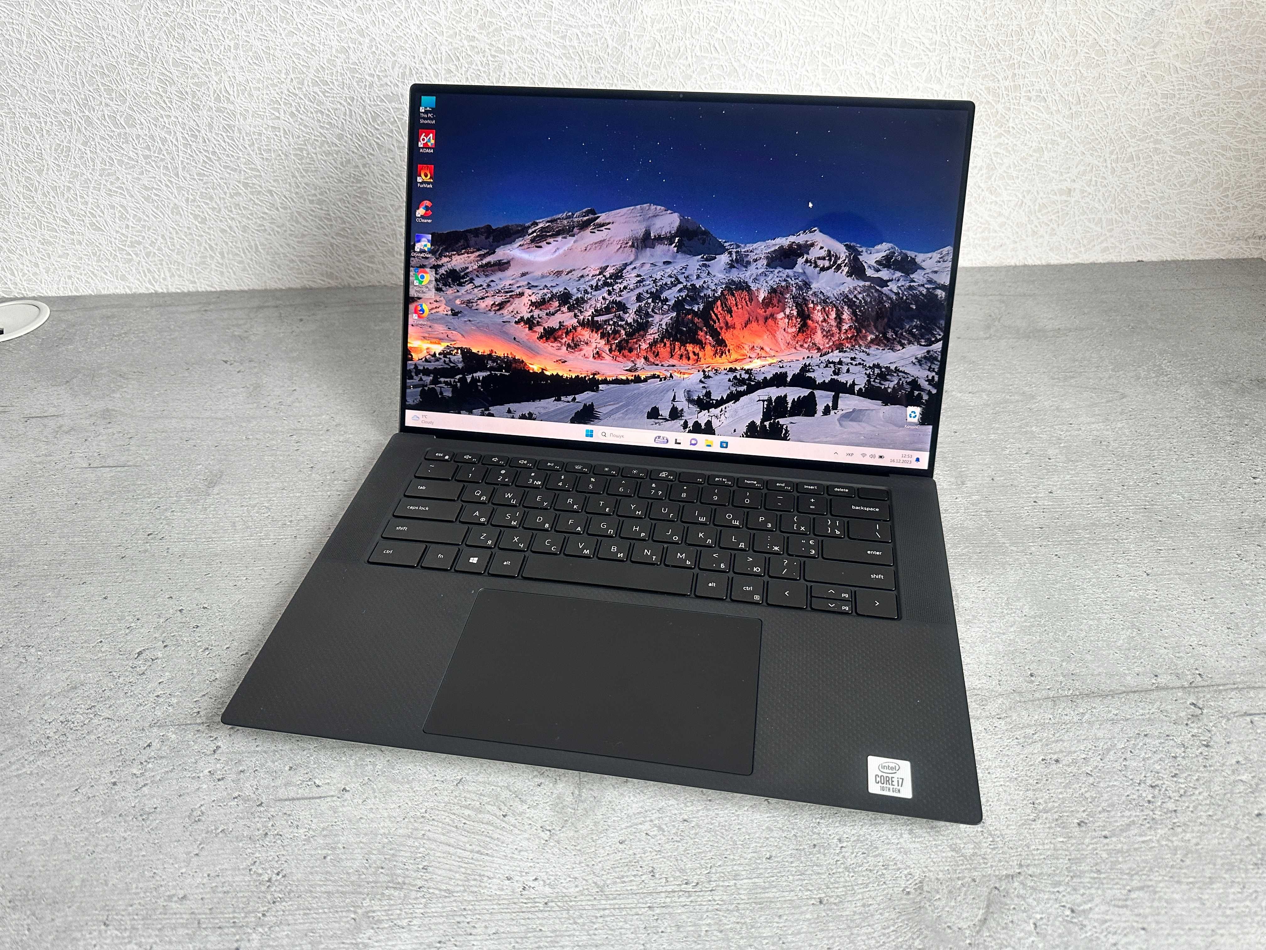Ноутбук Dell XPS 9500: 15.6 4K, i7-10750H, GTX 1650Ti, 32 RAM/1 TB SSD