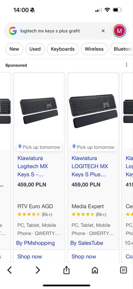 Klawiatura Logitech MX Keys S Plus Grafit