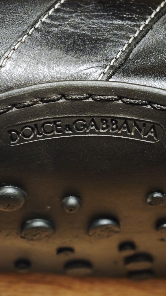 Dolce & Gabbana sneakersy wysokie skórzane botki 39.5/ 40