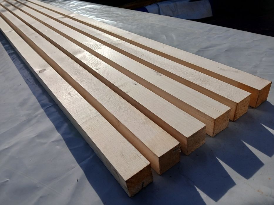 Lamele, Kantówki 45x45x3000 strugane, suszone - CENA 15 zł sztuka !!u