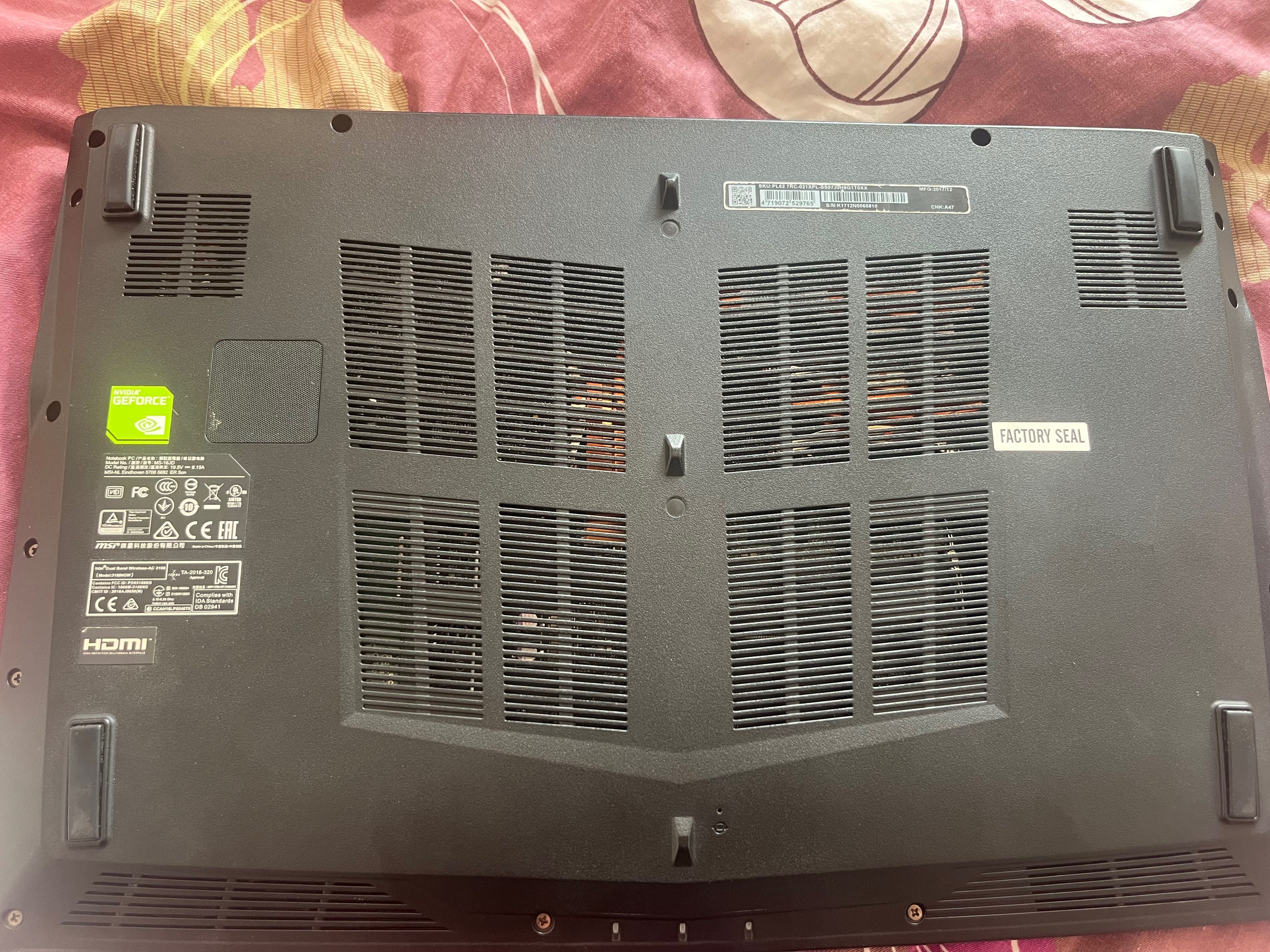 Laptop MSI PL62 7RC