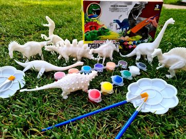 Nowy zestaw kreatywny Zrób to sam Dinoazury do malowania - zabawki