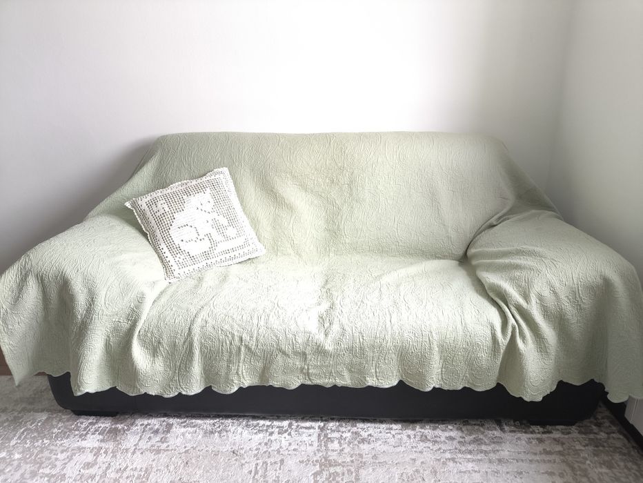 Sofa 2 lugares preto, pouco uso