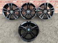 Czarne oryginalne felgi BMW 18 5x120 3 F30 F34 E90 4 2 E46 Z3 Z4 X3 E83 F25 X1 X4 F10 F12 F01 F20 E87 F32 E60 xDrive styling 397 M pakiet 8j ET34 400 alufelgi Black piano 6796247