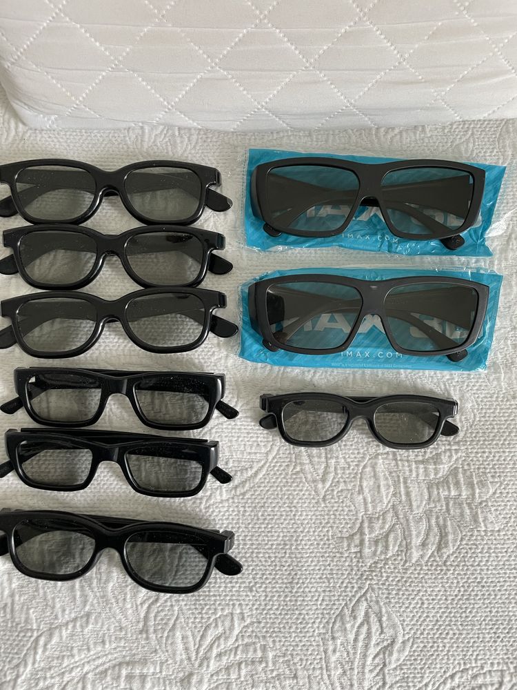 9 pares de oculos 3D