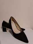 Buty na obcasie zamszowe czarne