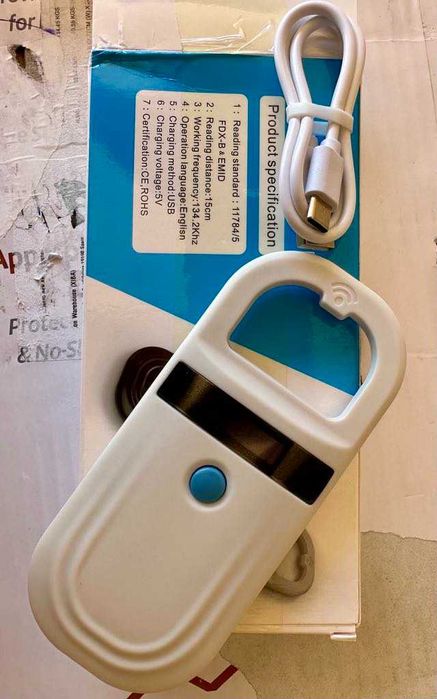 Leitor Microchip de identificação Animal NOVO com memória