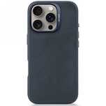 Etui Decoded Leather Backcover MagSafe na iPhone 16 Pro - granatowe