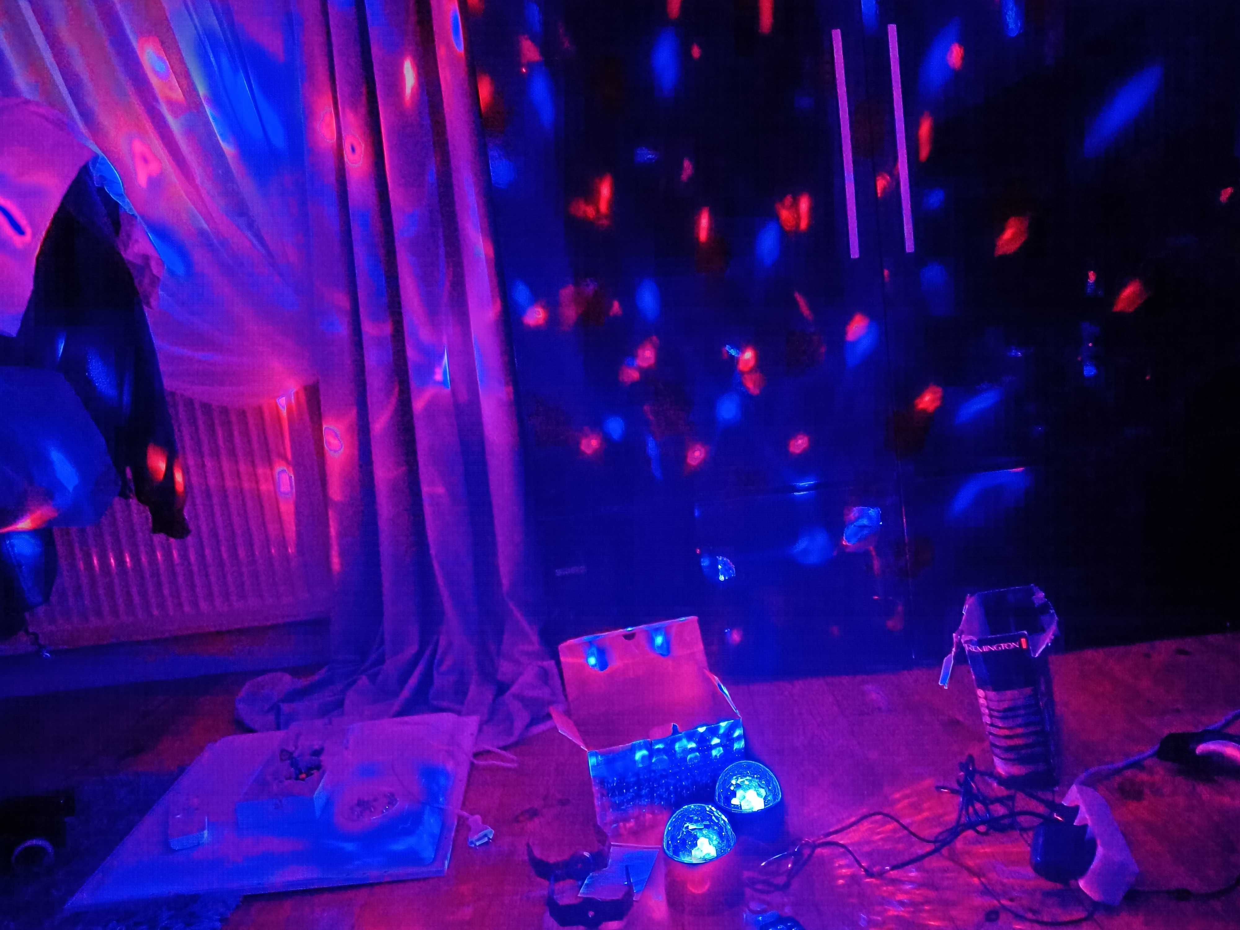 2x w rytm muzyki Kula dyskotekowa LED Disco 360° RGB Pilot