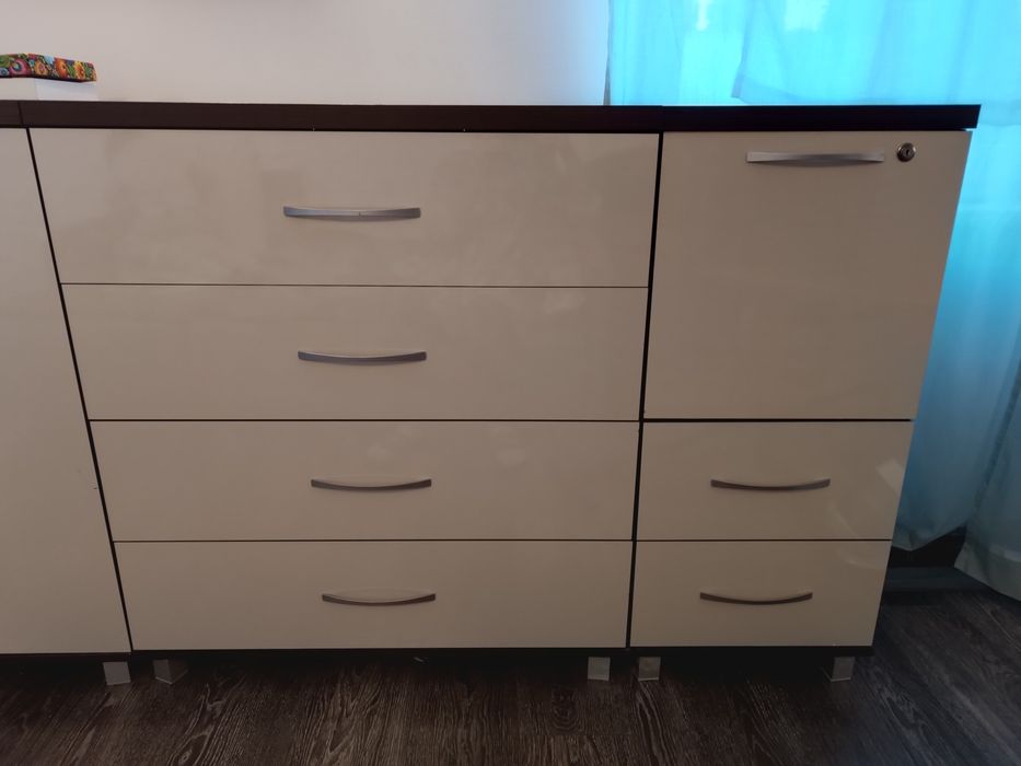 Zestaw komoda i barek wanilia czekolada Bodzio