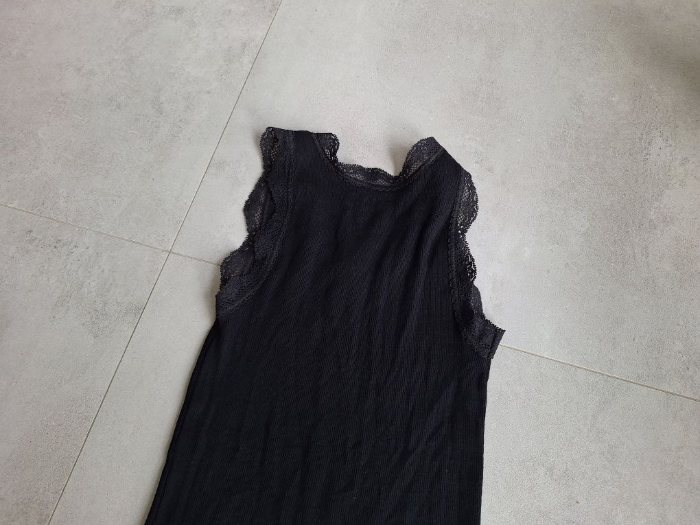 Koszulka na ramiączka top termiczny Cubus merino wool wełna silk jedwa