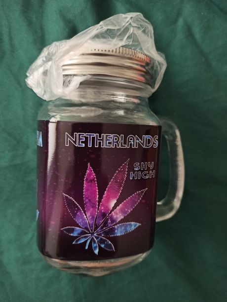 Kufle Słoiki z pokrywką Amsterdam Marihuana