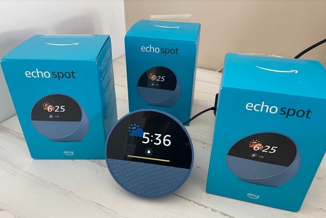 Echo Spot Alexa 2024 Nova geração com visor tátil