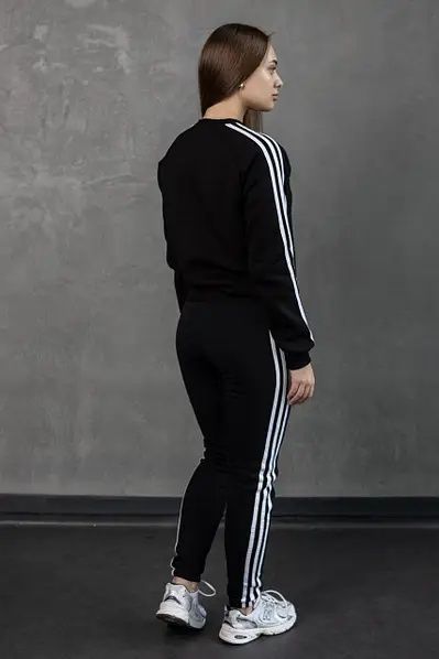 Парний костюм adidas світшот штани чорний червоний унісекс family look