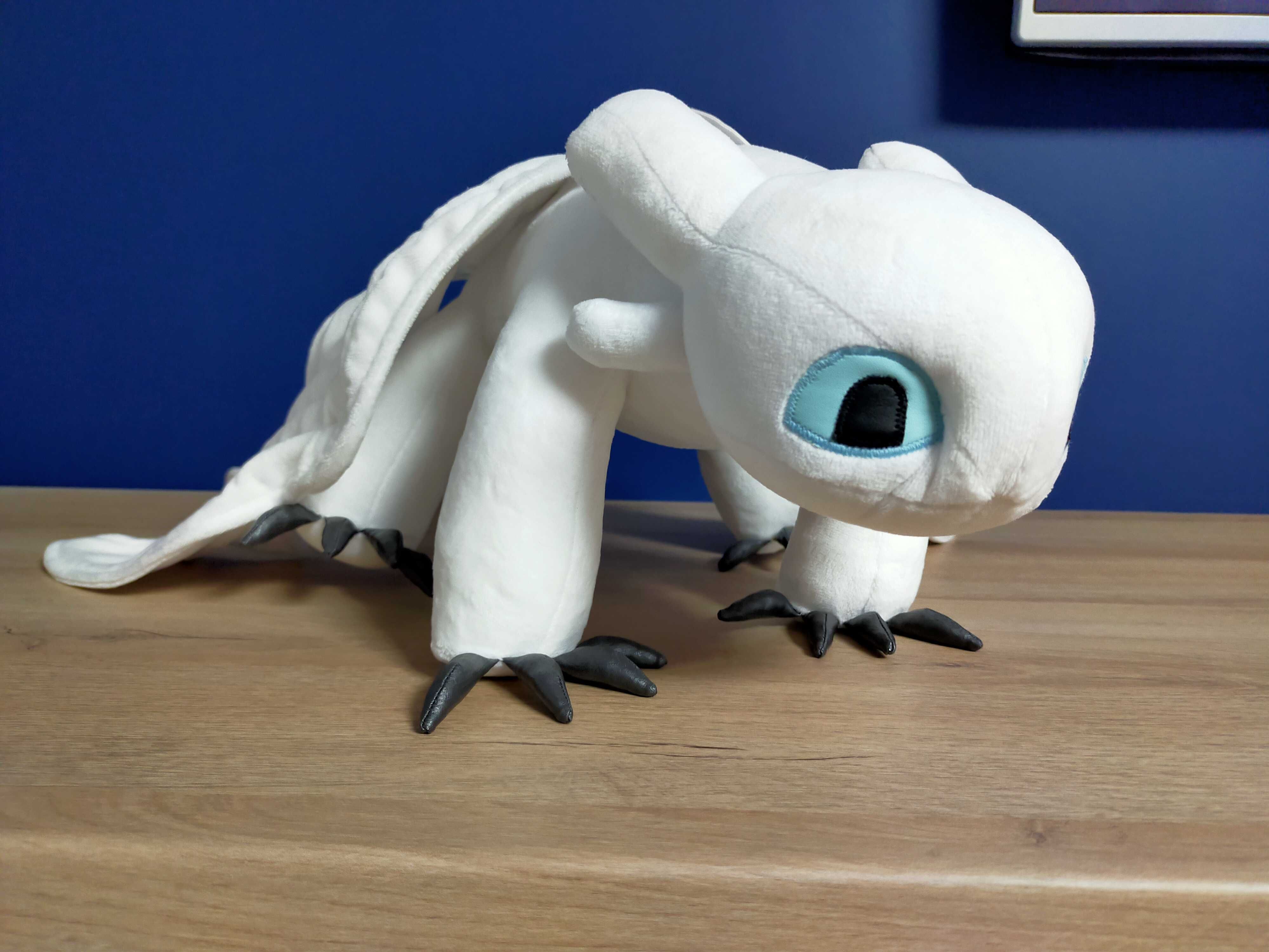 Biała Furia Szczerbatek 80cm maskotka handmade