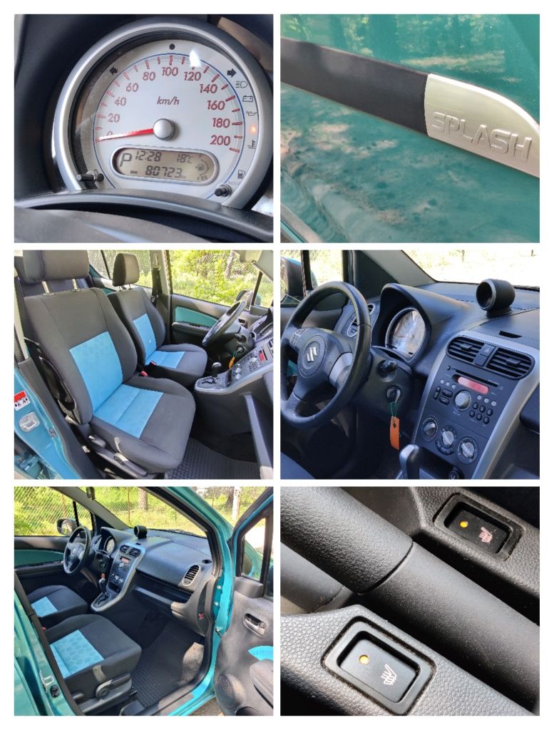 Suzuki Splash 2009r  Automat 80 tyś.km Przebiegu Jeden Właściciel