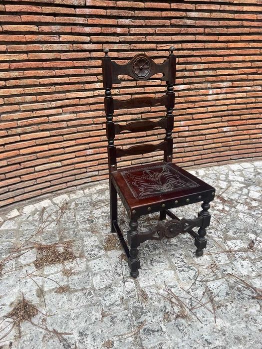 Dou Conjunto 8 Cadeiras Antigas