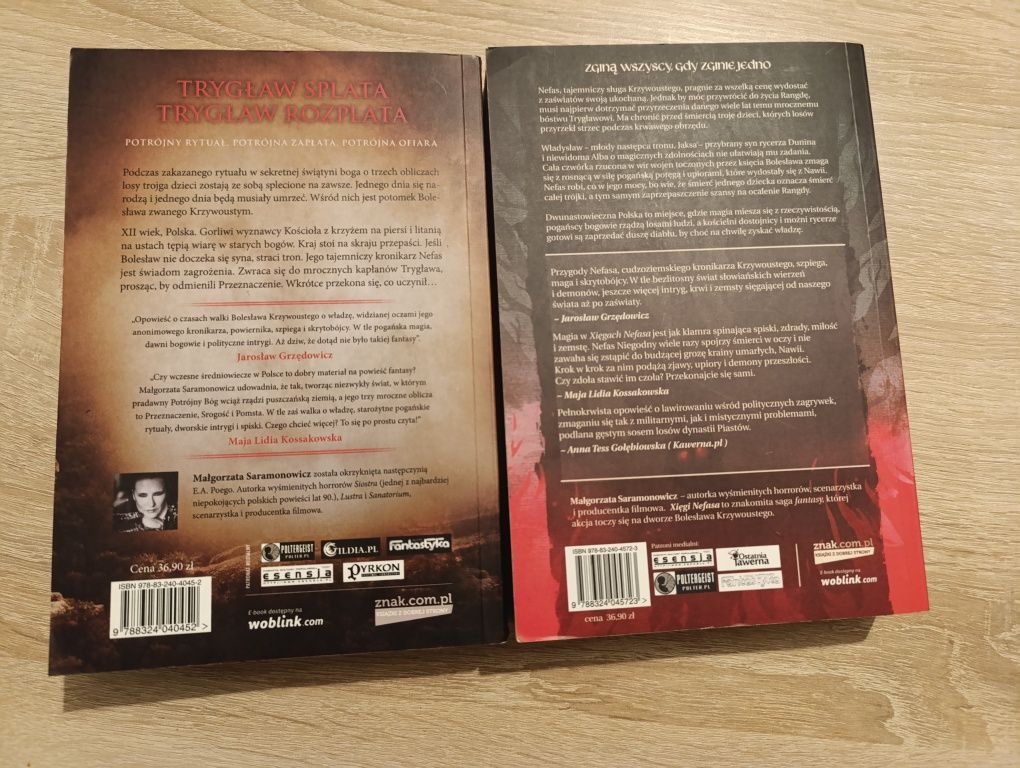Xięgi Nefasa 1+2 Małgorzata Saramonowicz Fantasy Średniowiecze