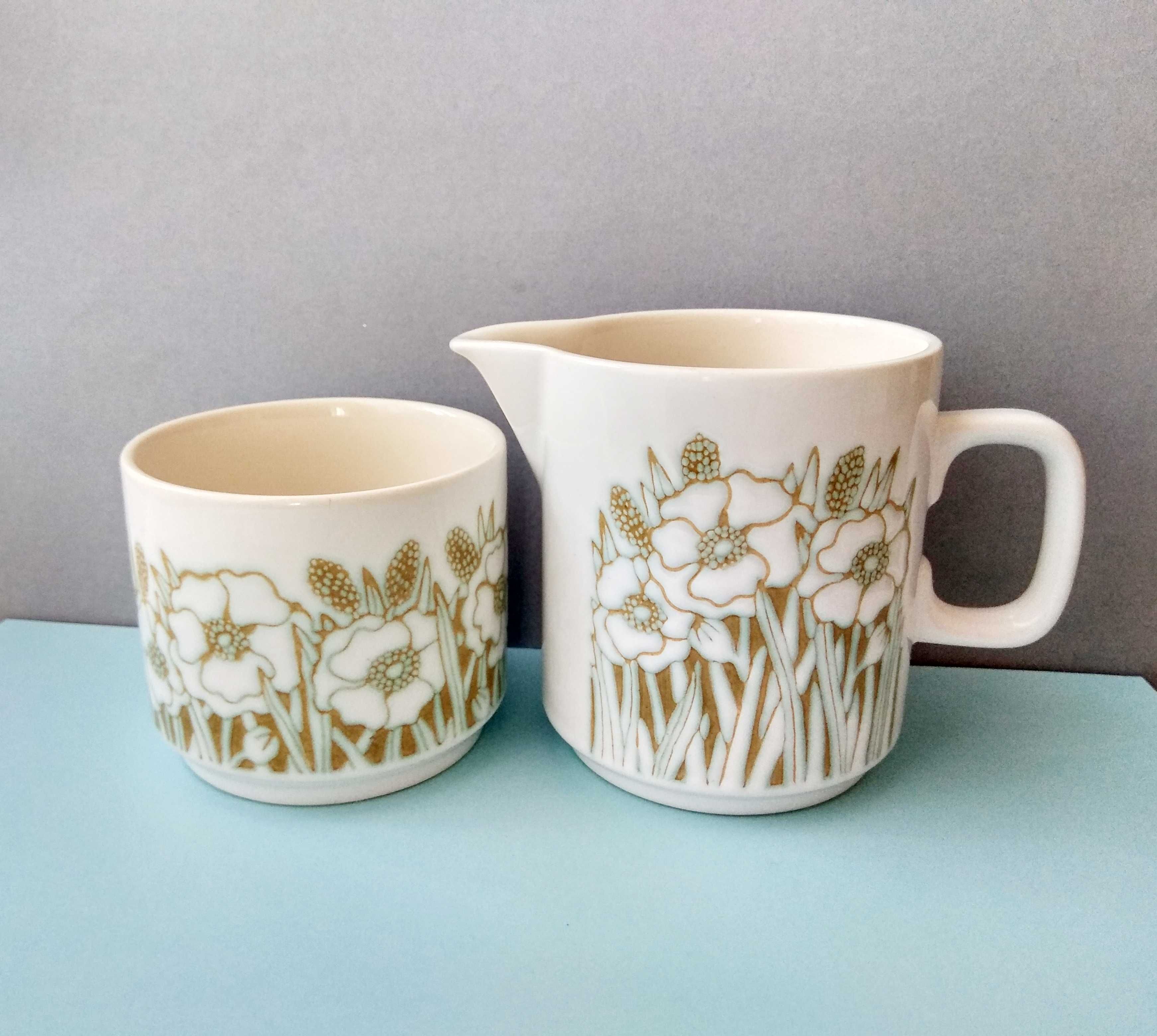 Фарфоровый молочник и сахарница Hornsea Fleur made in england