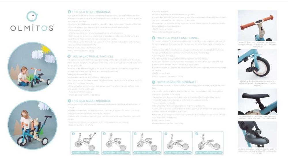 Triciclo Multifuncional GYRO - OLMITOS