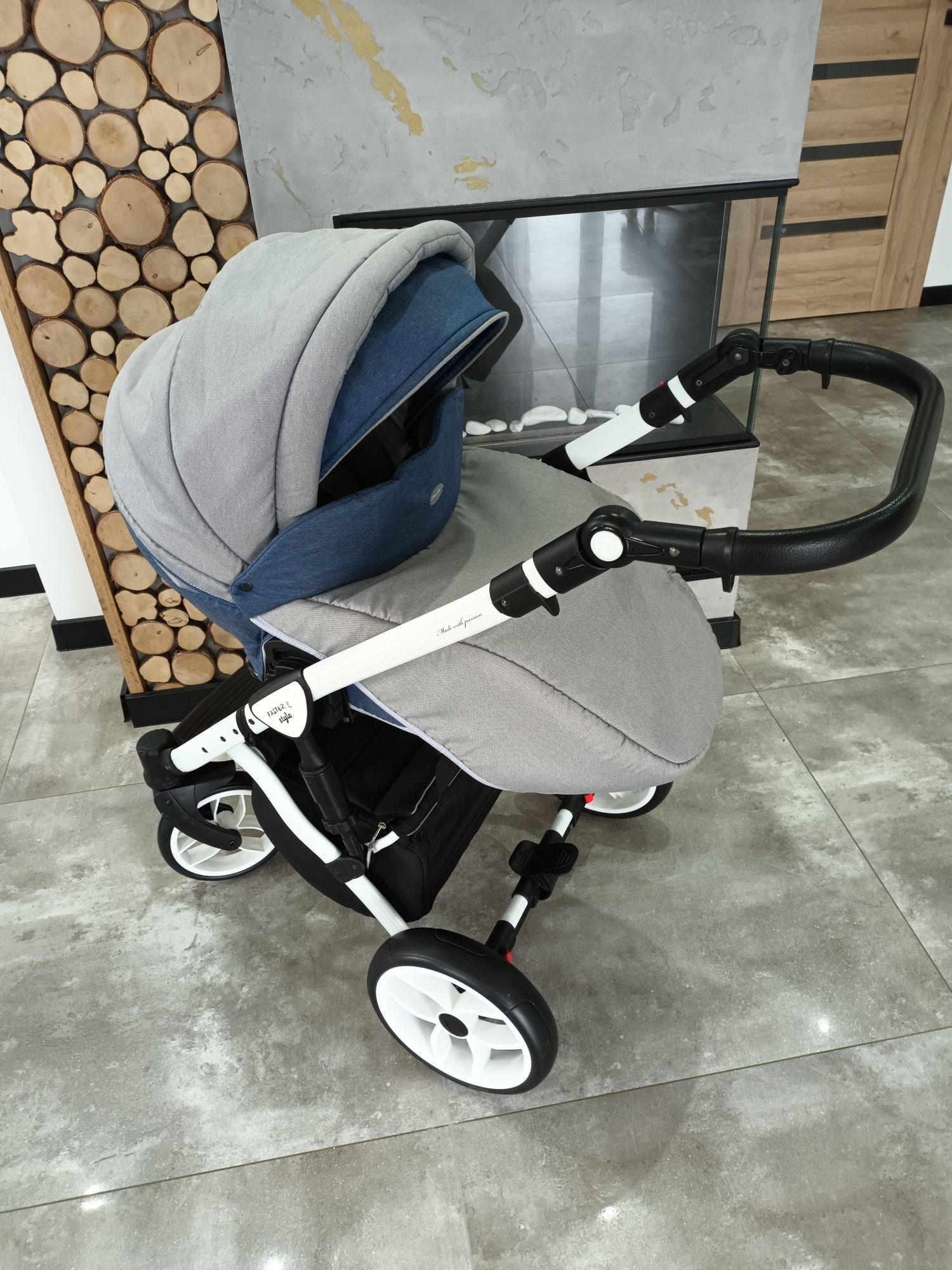 Wózek dziecięcy Baby Merc Faster style 2w1 + nosidełko, stan bardzo do