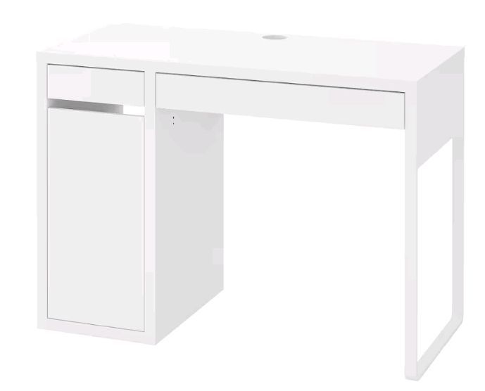 Biurko prostokątny Ikea Micke 105 x 50 x 75 cm biały