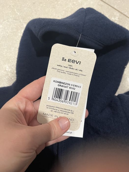 Kombinezon merino 56/62 granatowy 2 gatunek