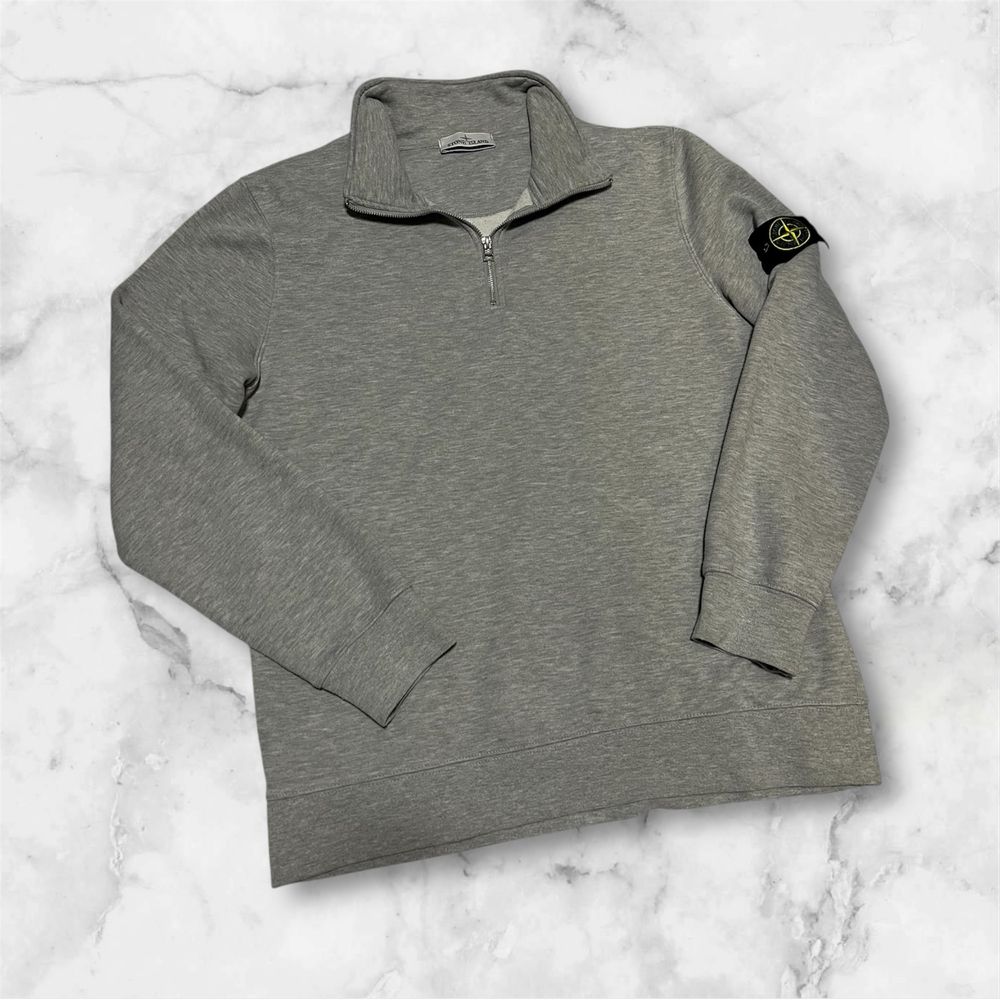 Кофта stone island чоловіча сірого кольору old money