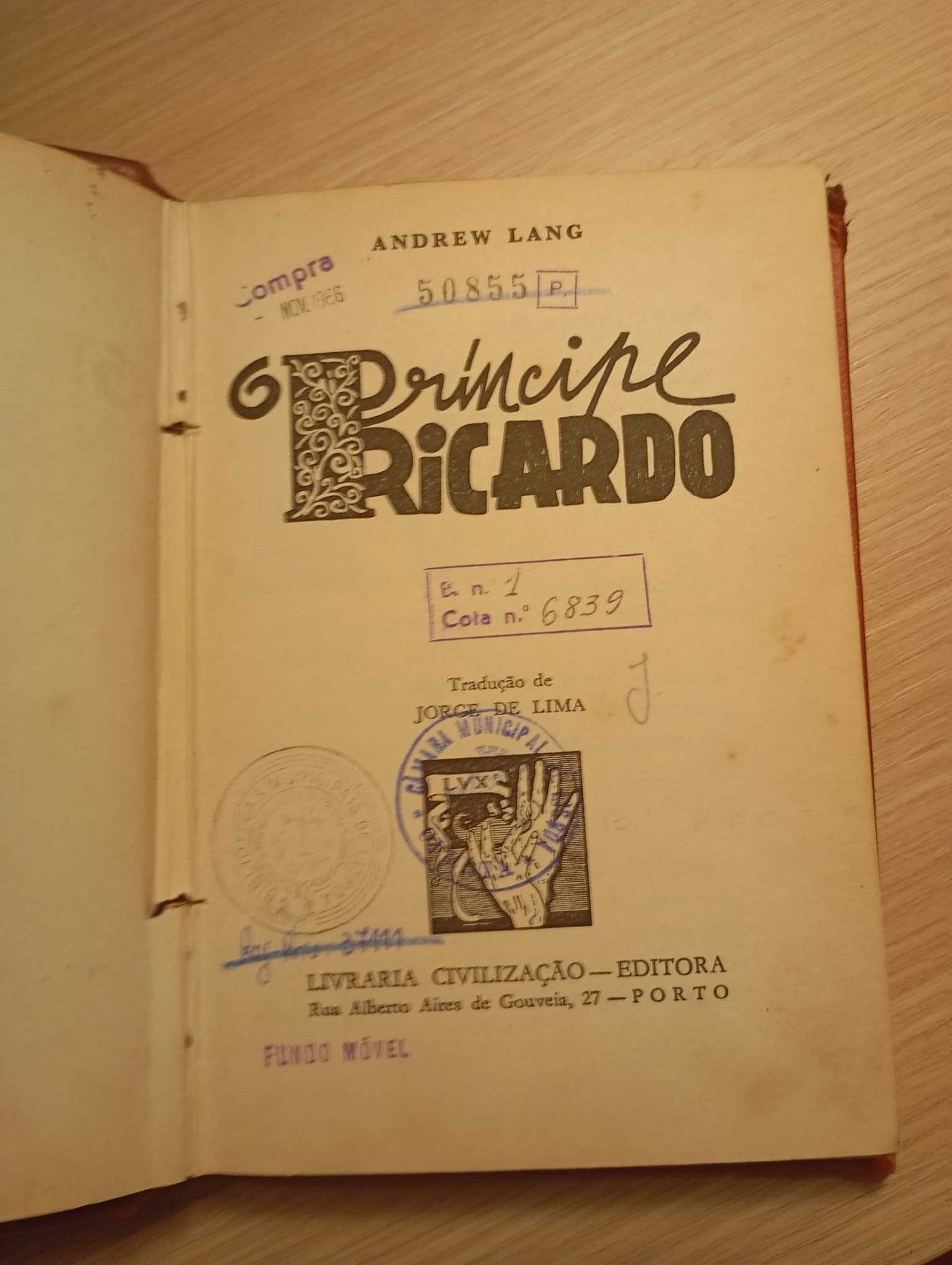 O Príncipe Ricardo, Andrew Lang - edição 1962