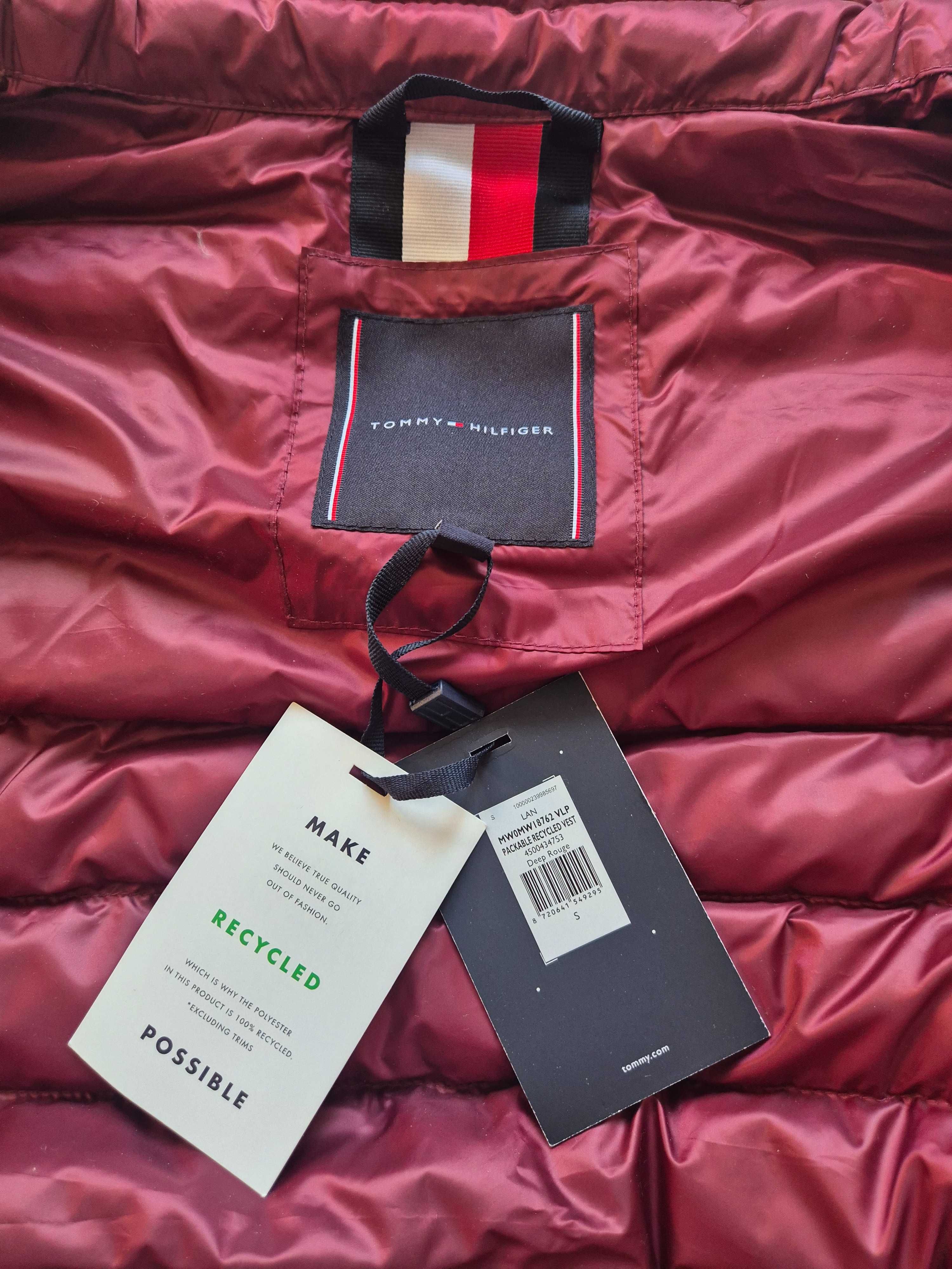 Tommy Hilfiger Regular Fit- kamizelka puchowa rozmiar S - oryginał