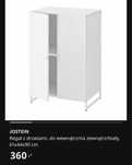 Regał z drzwiami, JOSTEIN, IKEA, bialy,  metalowy, nowy