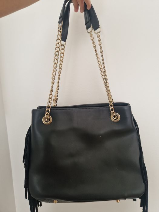 Mala de couro preta VeraPelle