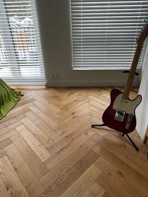 Jodełka klasyczna dębowa 2-warstwowa na skl. brzozowej 95x400 Rustik