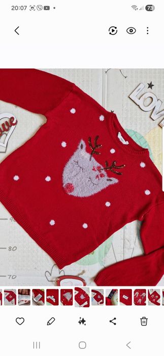 Новорічний Різдвяний светр MISS дівчинка 11-12 р світшот батнік худі