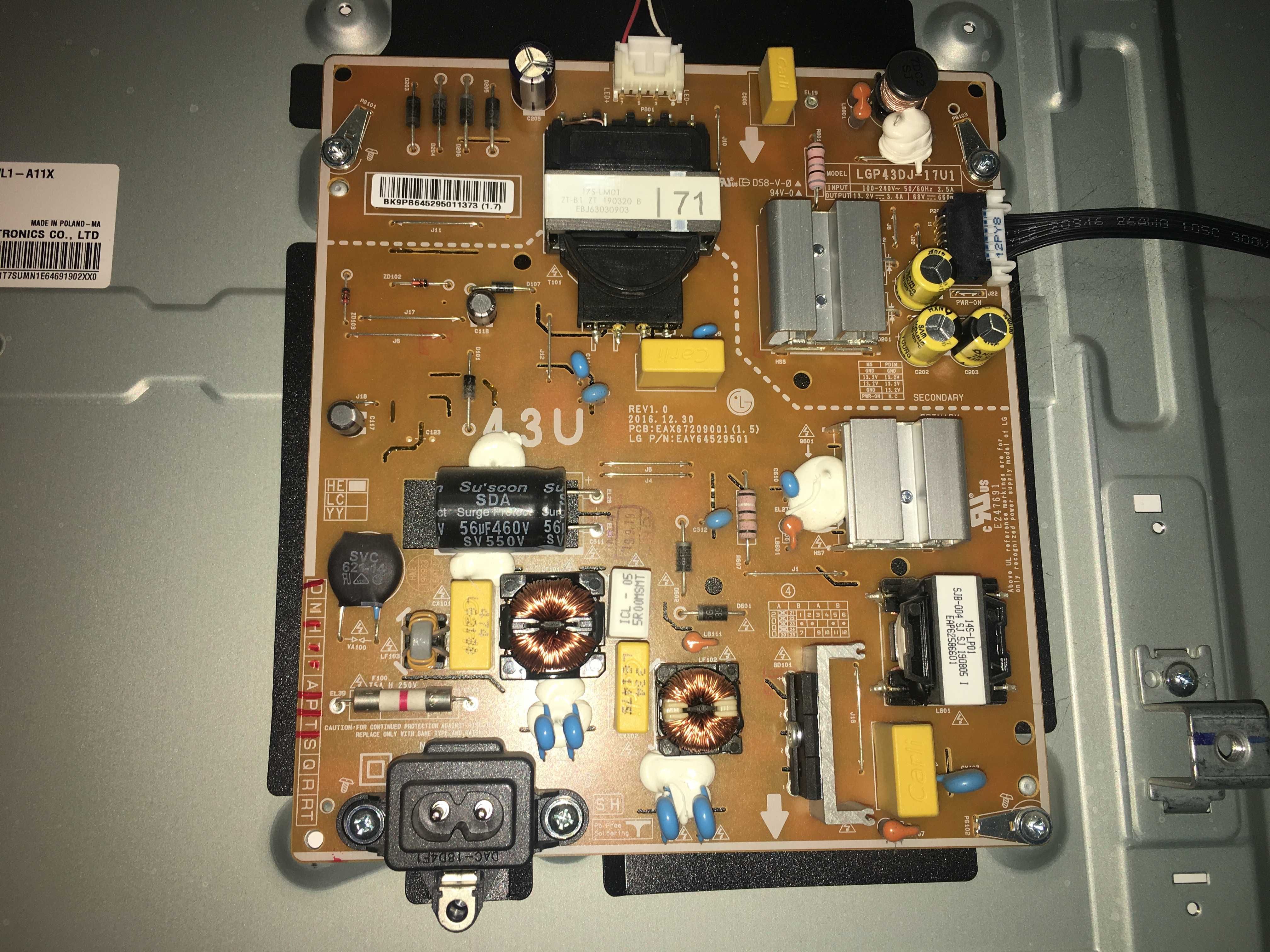 43UM7100 PLB EAX67209001 подсветка пульт новый EAD64666301 EAD64666302