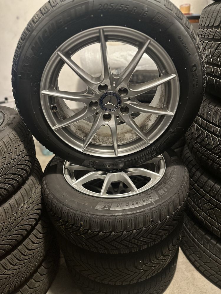 Koła Felgi OE MB 5x112 R16 opony Michelin Alpin6 205/55R16