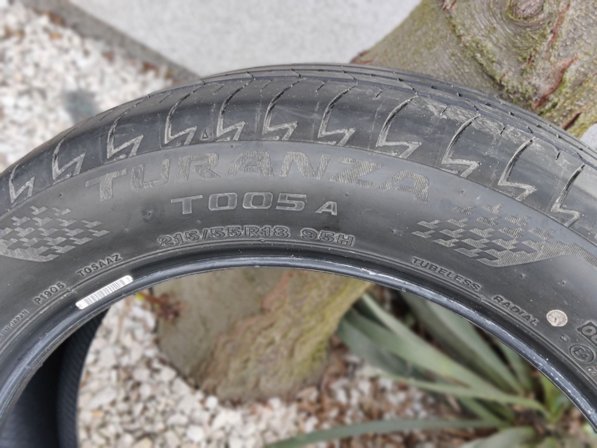 Opony Bridgestone Turanza T005A 215/55 R18 95H Prawie nowe - OKAZJA