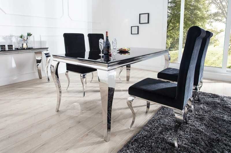 Stół Modern Barock 180 cm czarny glamour