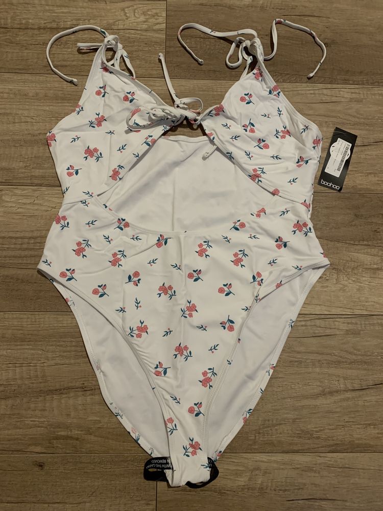 Boohoo jednoczęściowy kostium kąpielowy monokini kwiaty 42/44