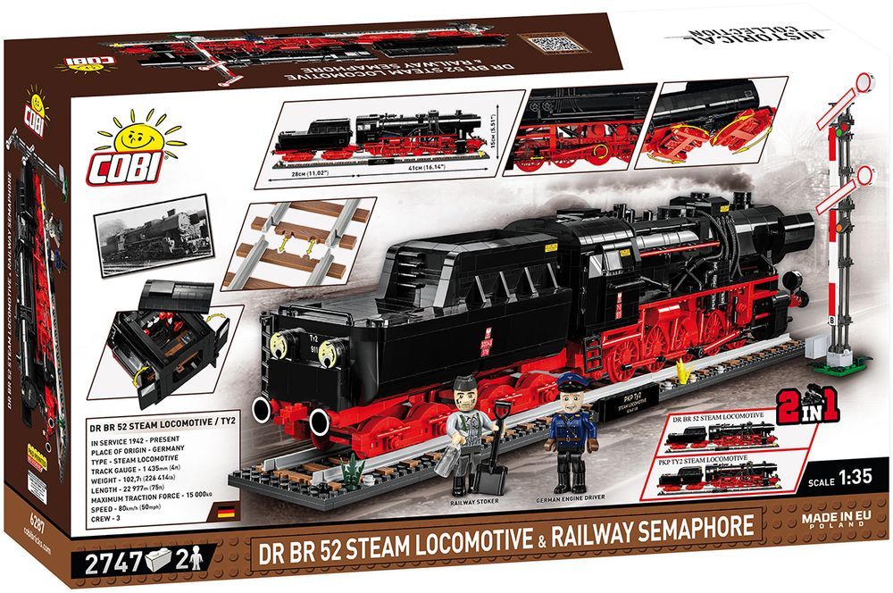 Klocki Cobi 6287 Lokomotywa Parowa Dr Br 52 Steam Locomotive / Ty2