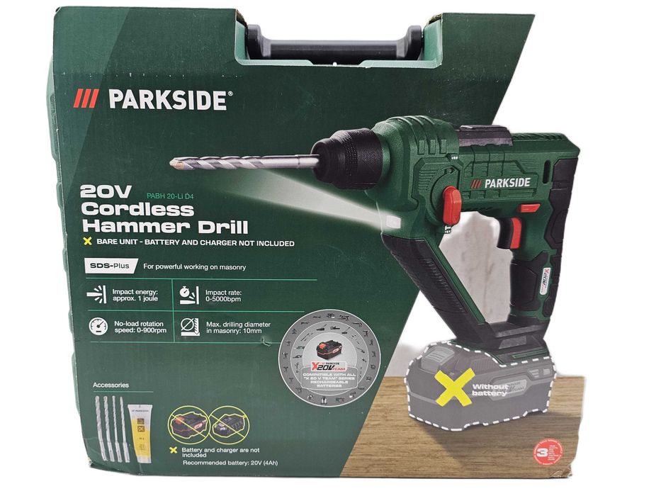 Akumulatorowa wiertarka z udarem PARKSIDE PABH 20-Li D4