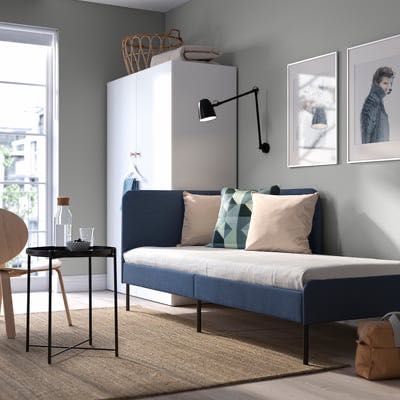 Łóżko Ikea Abygda 90x200 + materac + 2 pojemniki