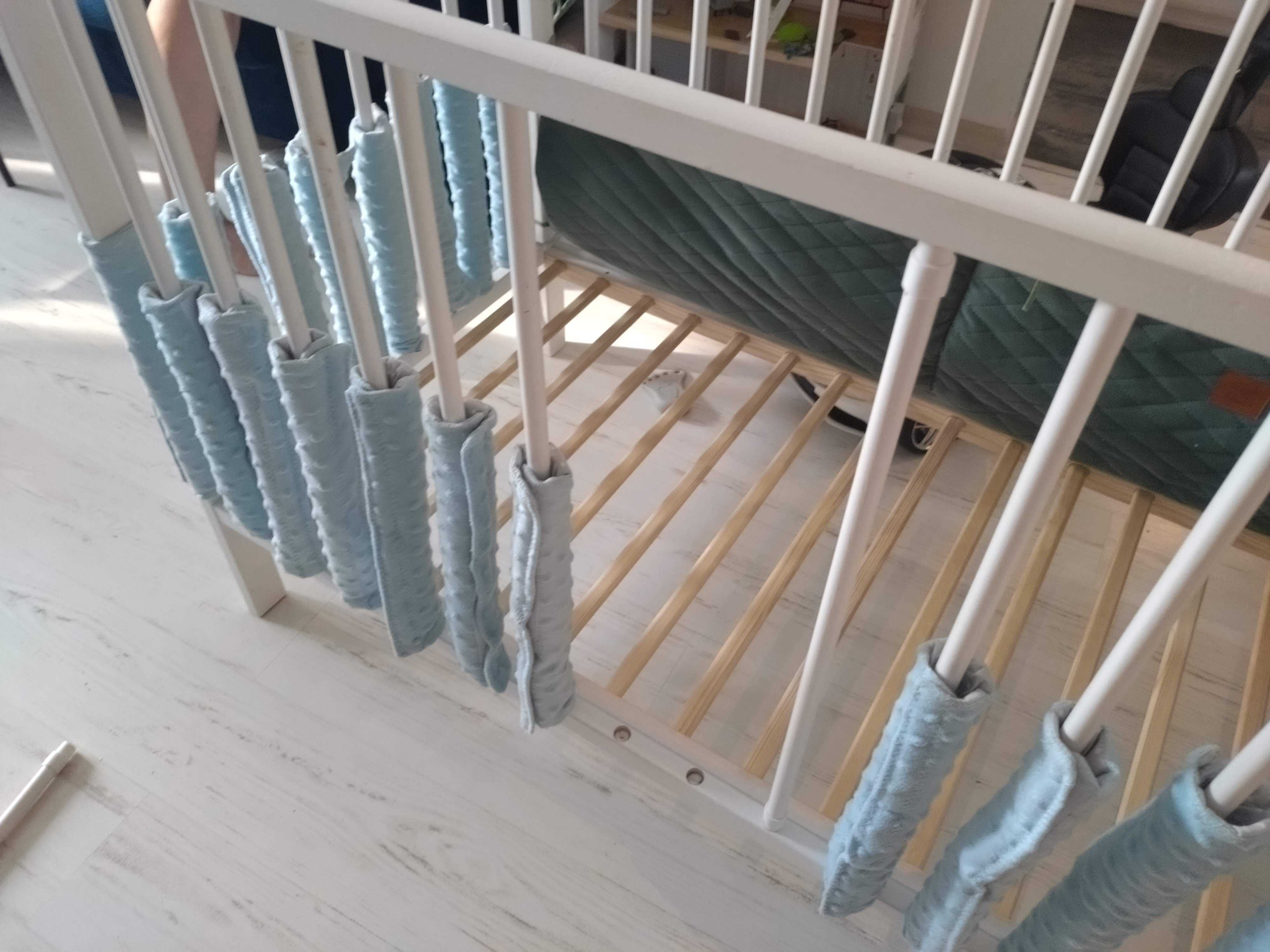 Łóżeczko dostawne 2w1 Andrzej 120x60(67) + MATERAC ikea + Ochraniacze