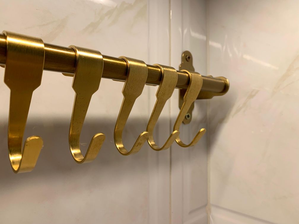 Conjunto calha de parede e acessórios IKEA, bronze*