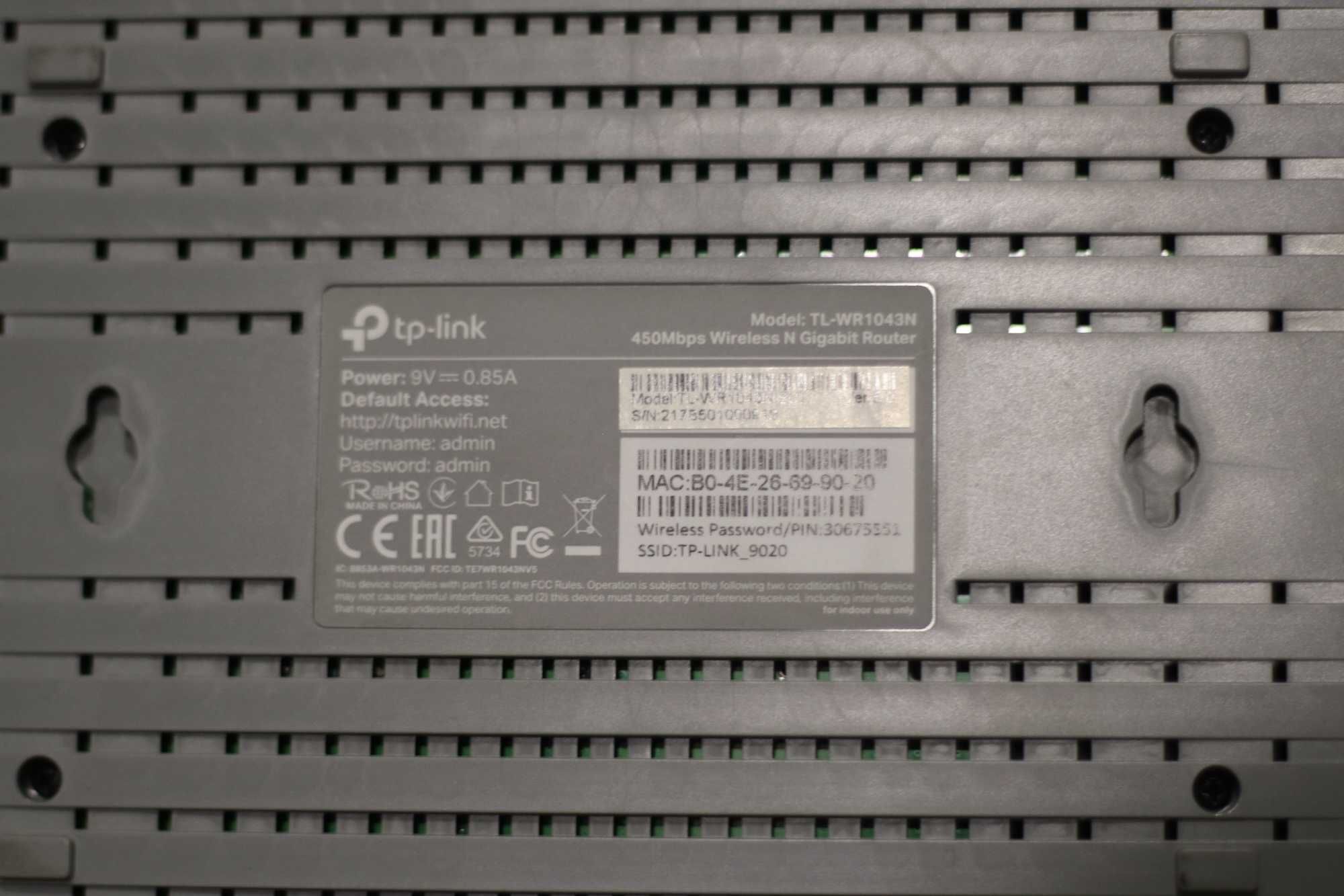 Router Wireless TP-Link TL-WR1043N
