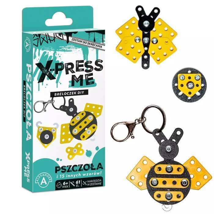 X-Press me. Breloczek DIY. Pszczoła + 15 innych wzorów (61 elementów)