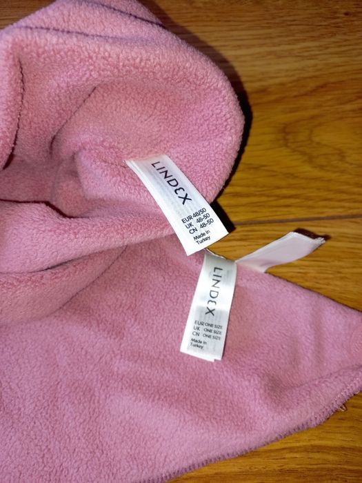 Lindex komplet czapka + apaszka 48-50 set zwierzątka