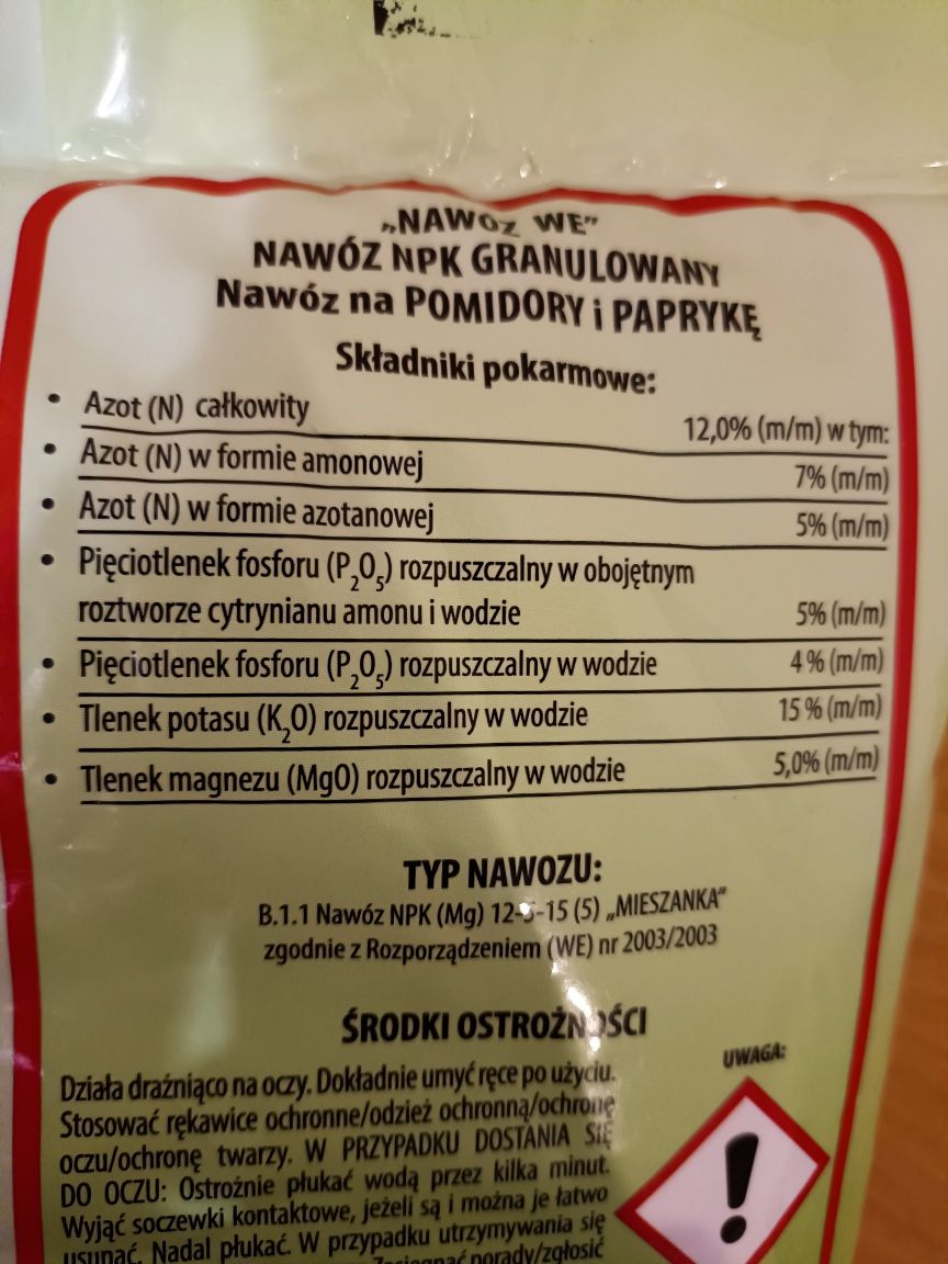 Nawóz na pomidory i paprykę Ogród Start 2 kg